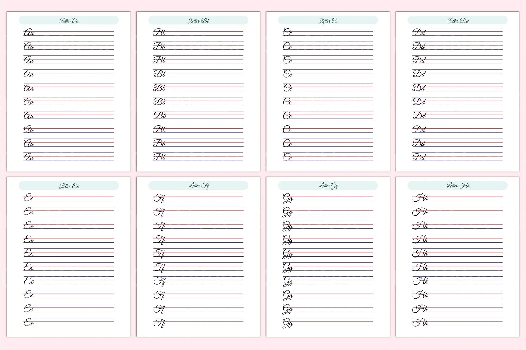 Cursive Letter Workbook for Handwriting Practice - CraftNest - Digital Crafting and Art