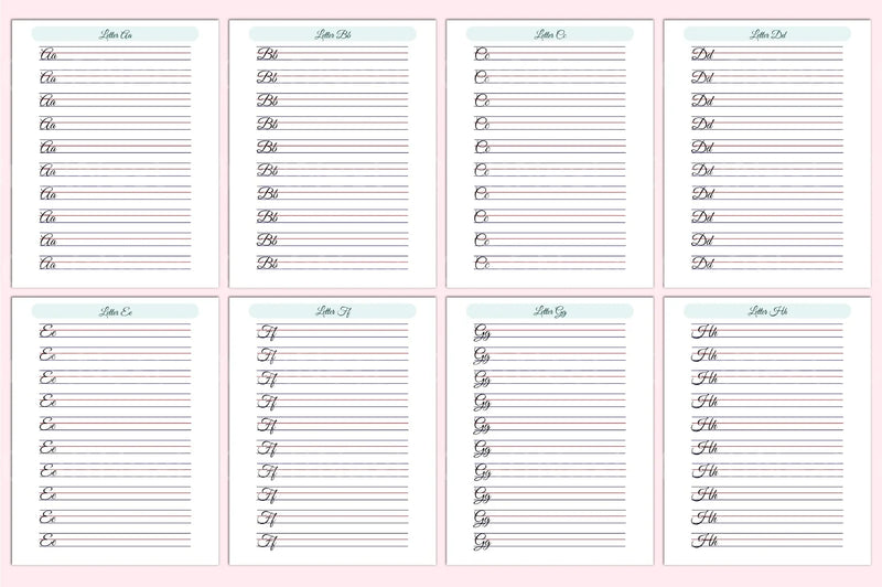 Cursive Letter Workbook for Handwriting Practice - CraftNest - Digital Crafting and Art