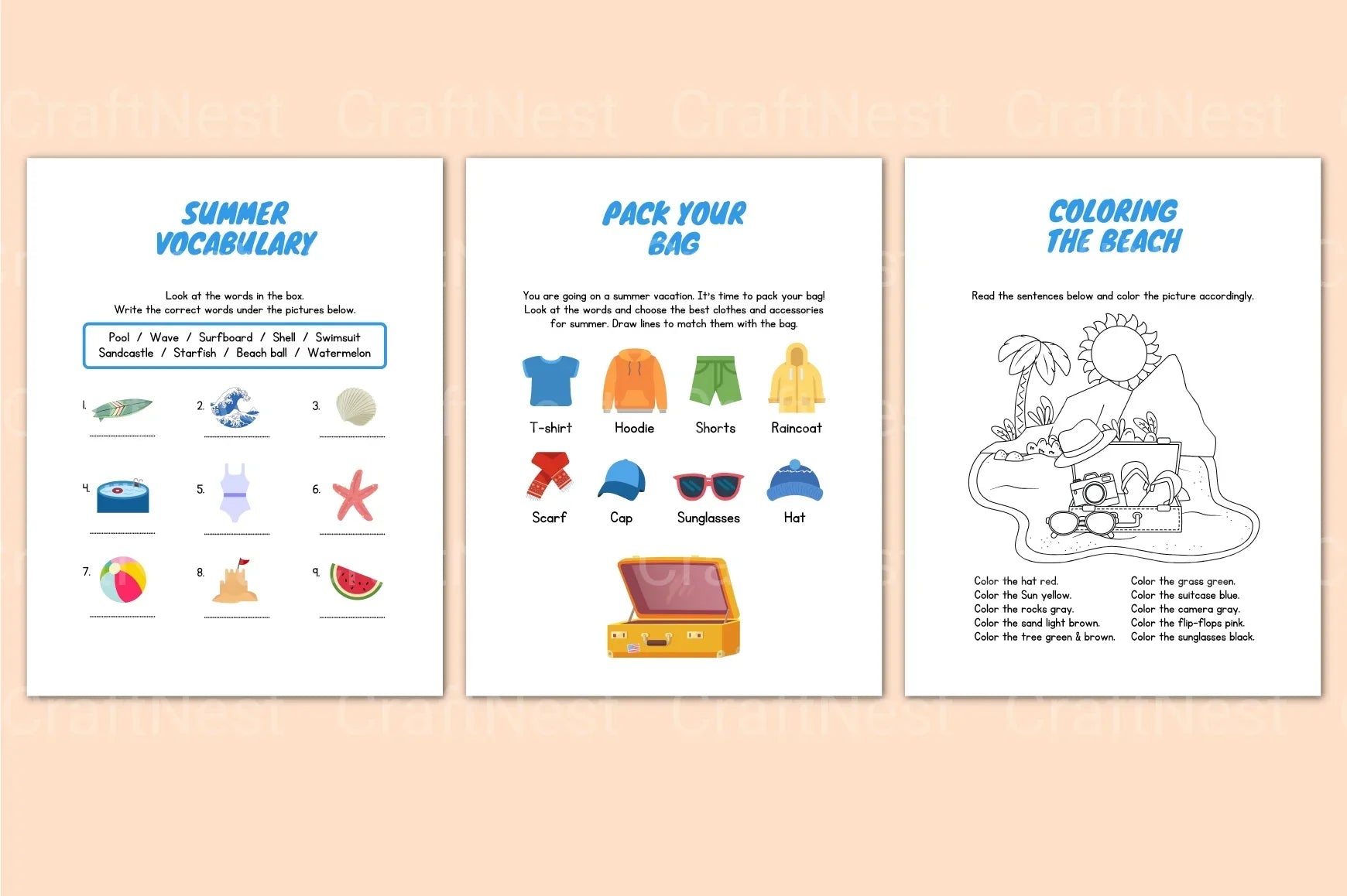 Summer Booklet Guide - CraftNest - Digital Crafting and Art