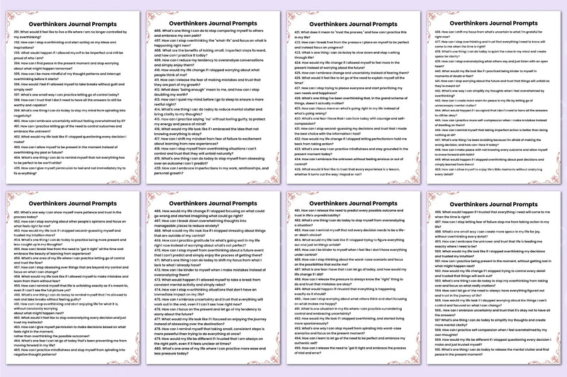 Overthinkers Prompts: Creative Inspiration Guide - CraftNest - Digital Crafting and Art
