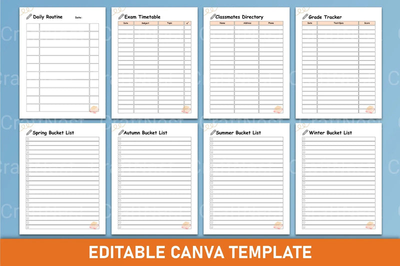 School Planner for Kids - CraftNest - Digital Crafting and Art