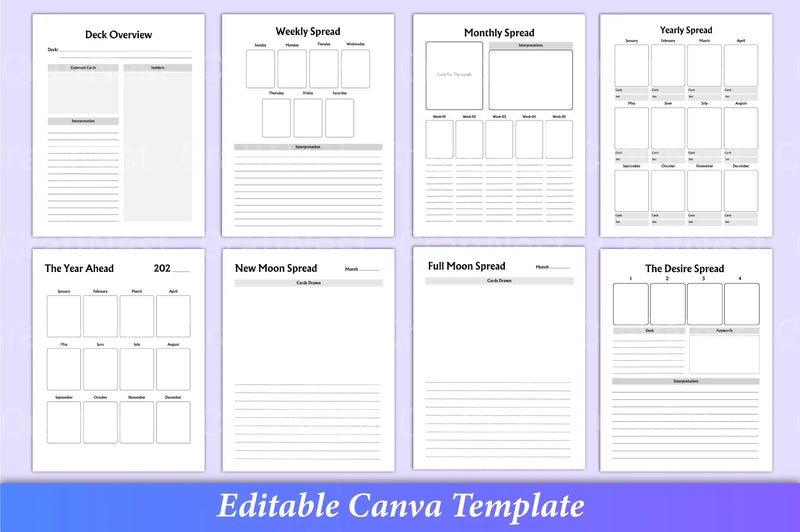 Tarot Canva Template for Creative Designs - CraftNest - Digital Crafting and Art