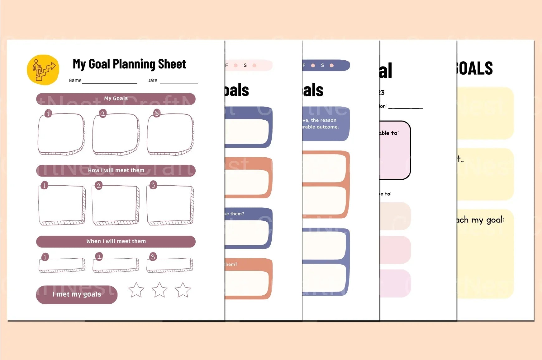 Goal Planning Workbook for Success - CraftNest - Digital Crafting and Art