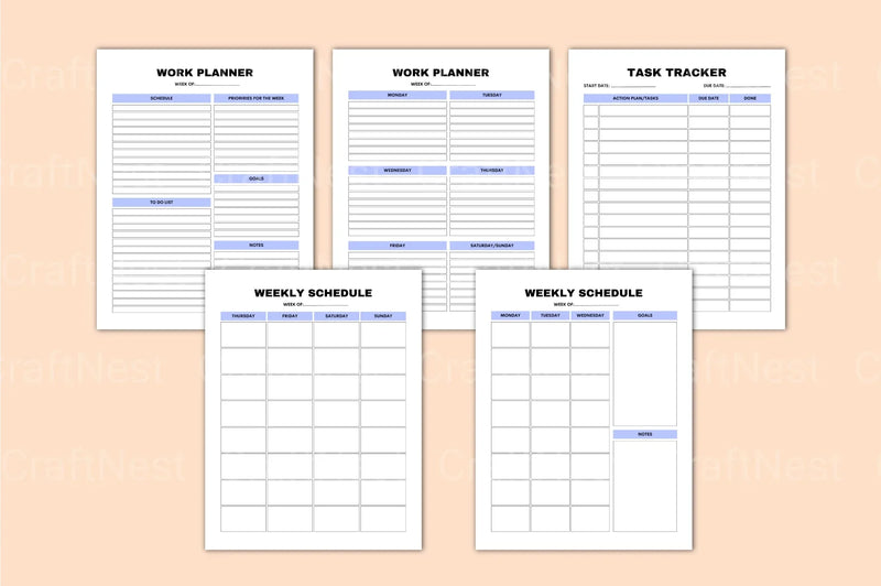 Work From Home Planner - CraftNest - Digital Crafting and Art