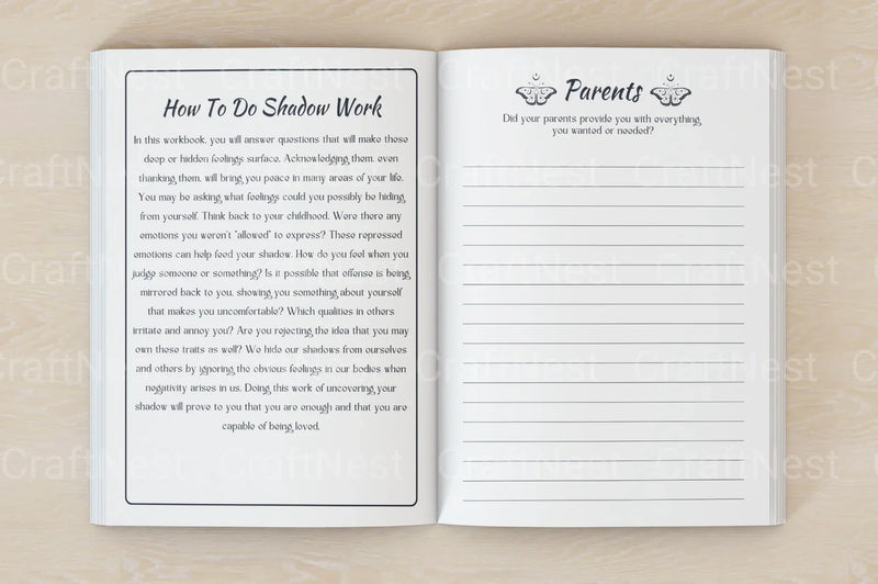 Shadow Work Workbook Guide - CraftNest - Digital Crafting and Art