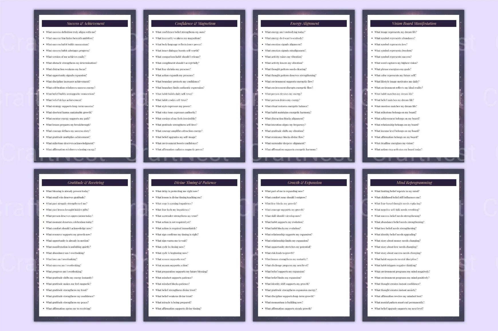 Manifestation Attraction Prompts for Success - CraftNest - Digital Crafting and Art