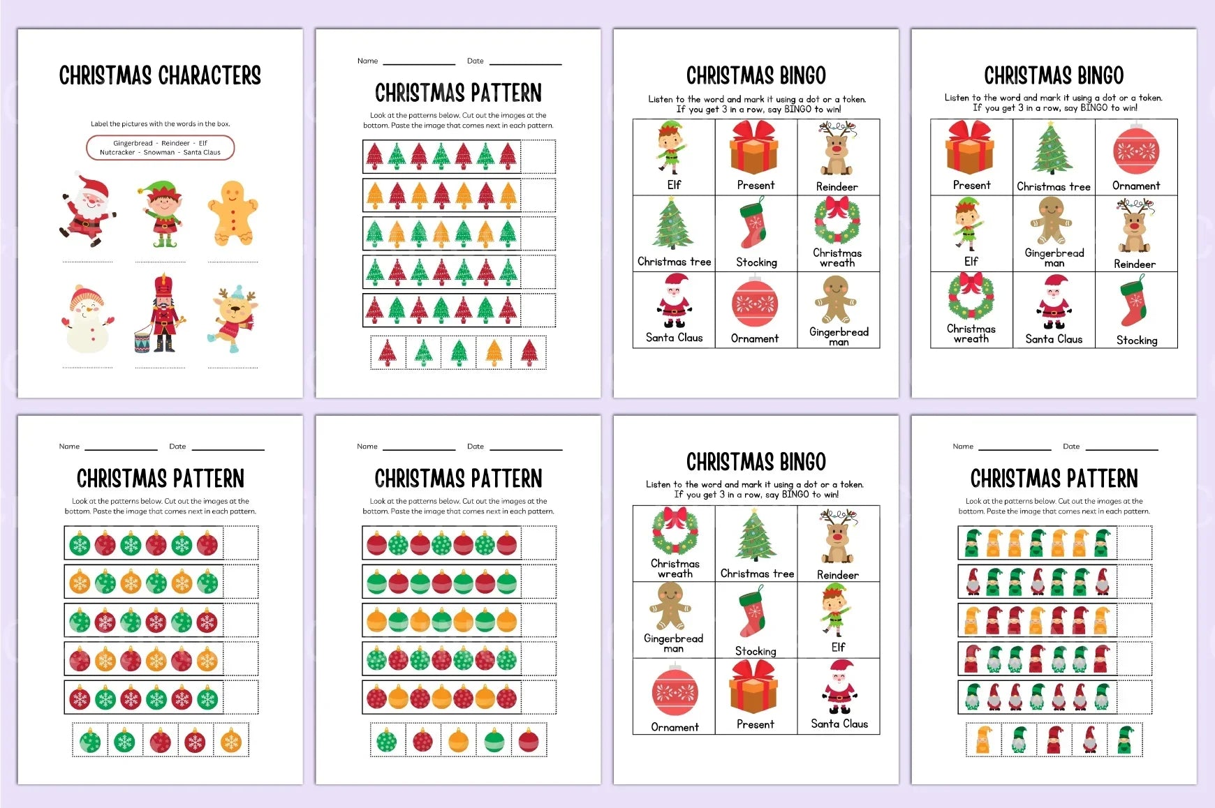 Kindergarten Christmas Workbook - CraftNest - Digital Crafting and Art