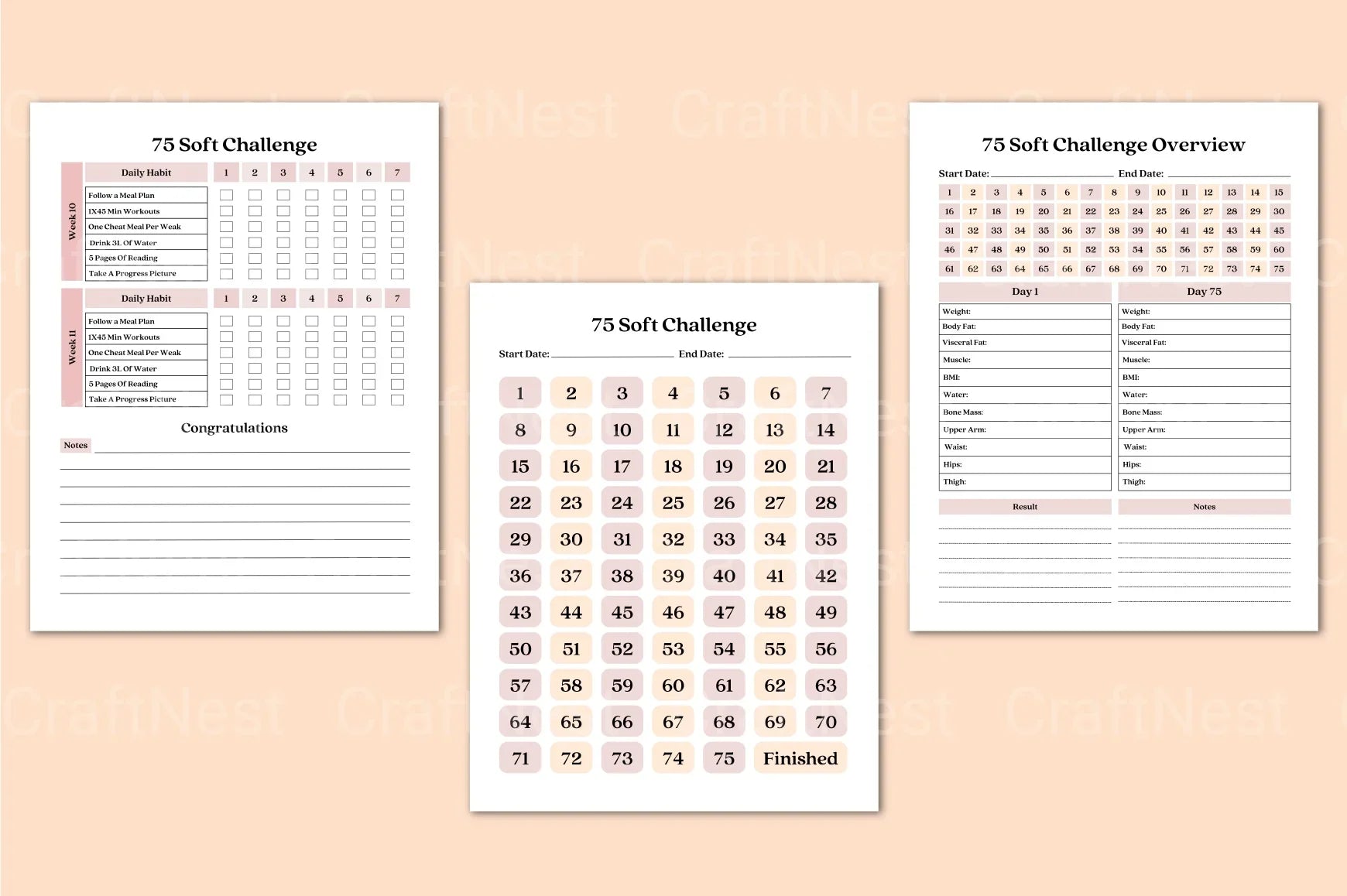 Soft Challenge Tracker Tool for Goal Setting - CraftNest - Digital Crafting and Art
