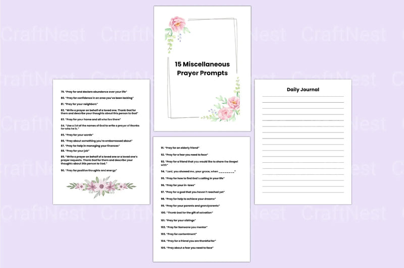 Prayer Prompts Guide for Inspiration - CraftNest - Digital Crafting and Art