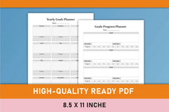 Yearly Goals Planner  Bundle - CraftNest - Digital Crafting and Art