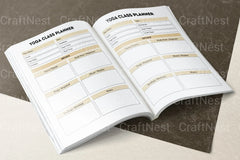Yoga Class Planner - CraftNest - Digital Crafting and Art