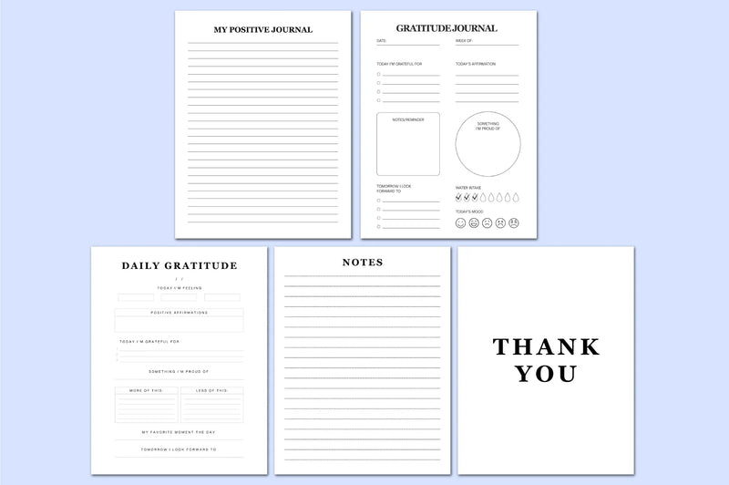 Gratitude Growth Planner - Printable Journal Bundle - CraftNest - Digital Crafting and Art