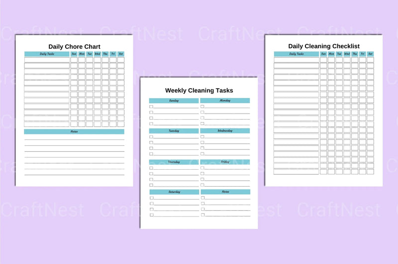 ADHD Cleaning Planner for Effective Organization - CraftNest - Digital Crafting and Art