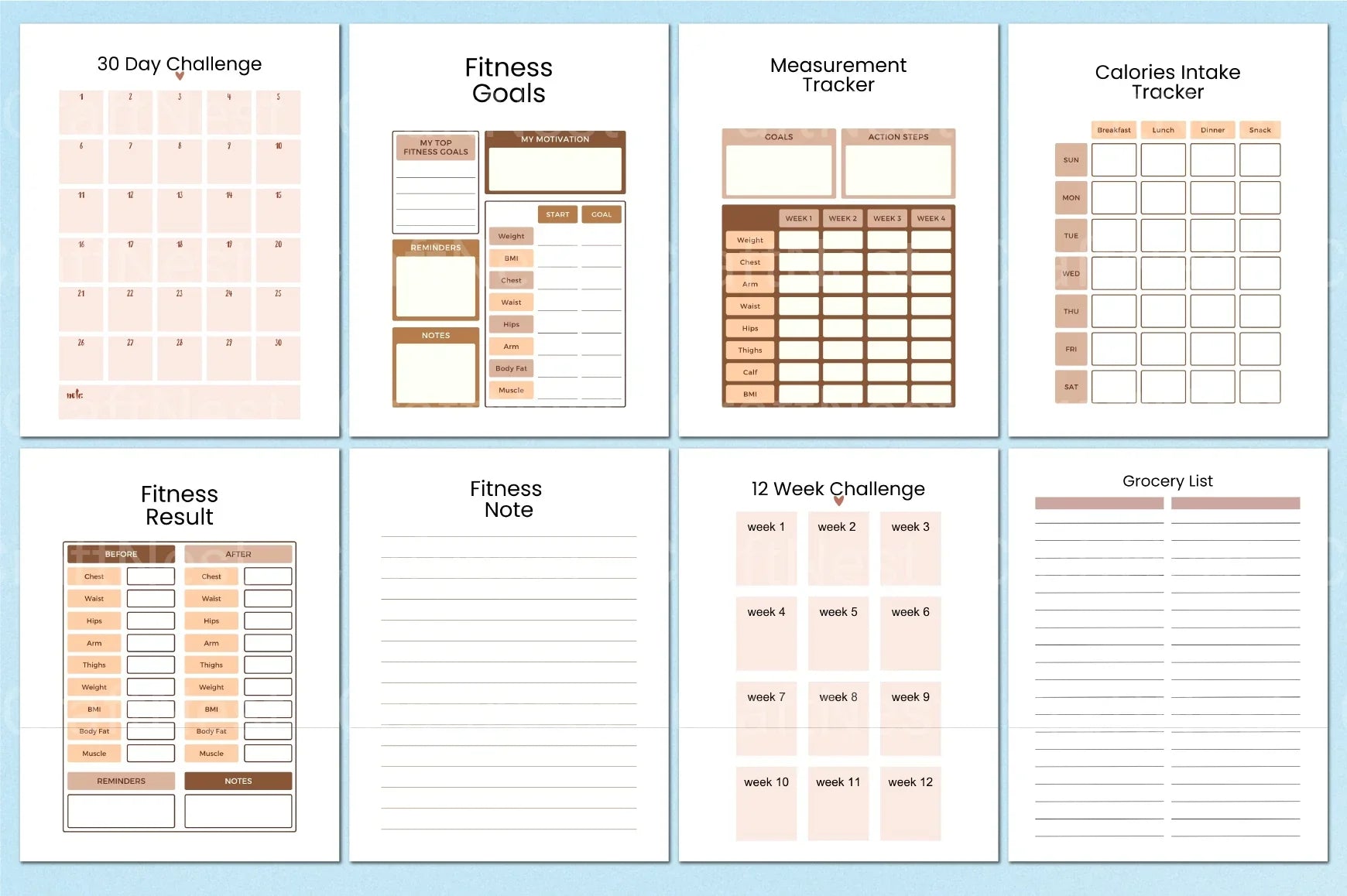 Fitness Meal Planner Guide - CraftNest - Digital Crafting and Art