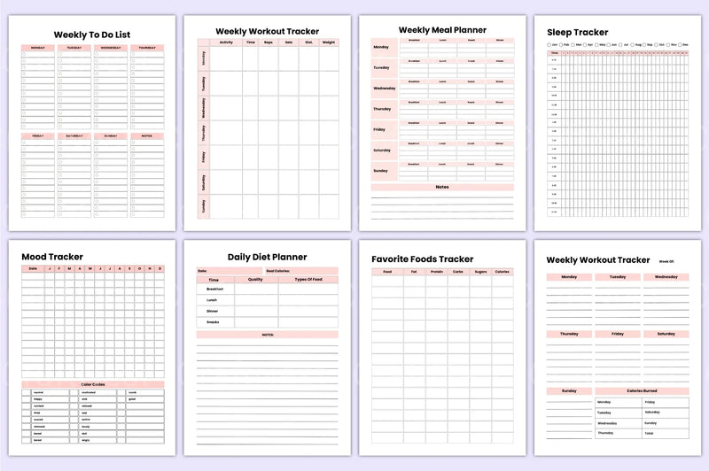 Weight Loss Planner - CraftNest - Digital Crafting and Art