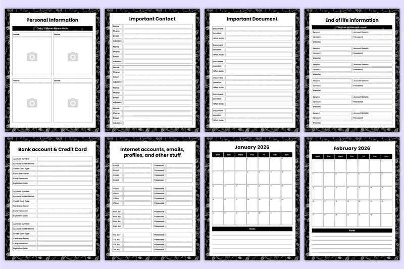 Final Wishes Legacy Organizer - CraftNest - Digital Crafting and Art