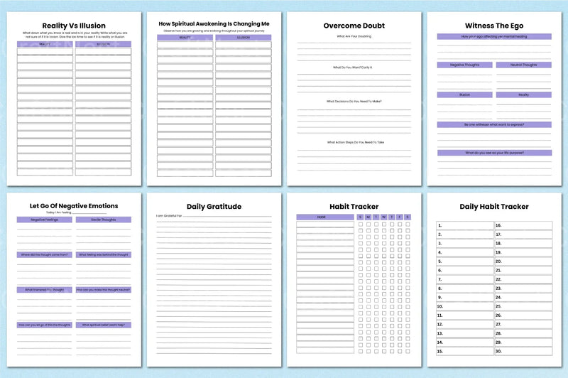 Spiritual Awakening Workbook for Personal Growth - CraftNest - Digital Crafting and Art