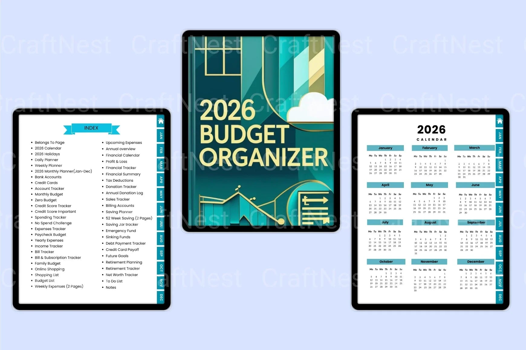 Budget Organizer Planner - CraftNest - Digital Crafting and Art