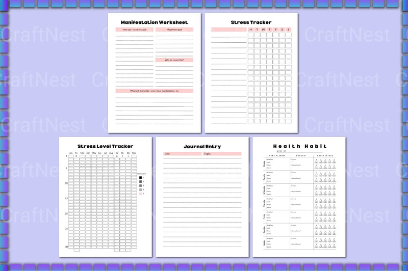 ADHD Mental Health Planner for Improved Focus - CraftNest - Digital Crafting and Art