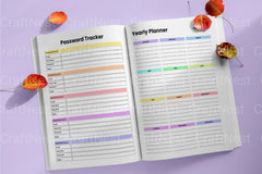 Rainbow Undated Planner for Daily Organization - CraftNest - Digital Crafting and Art