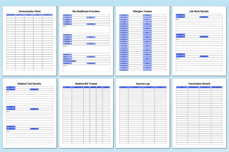 Medical Planner Template - CraftNest - Digital Crafting and Art