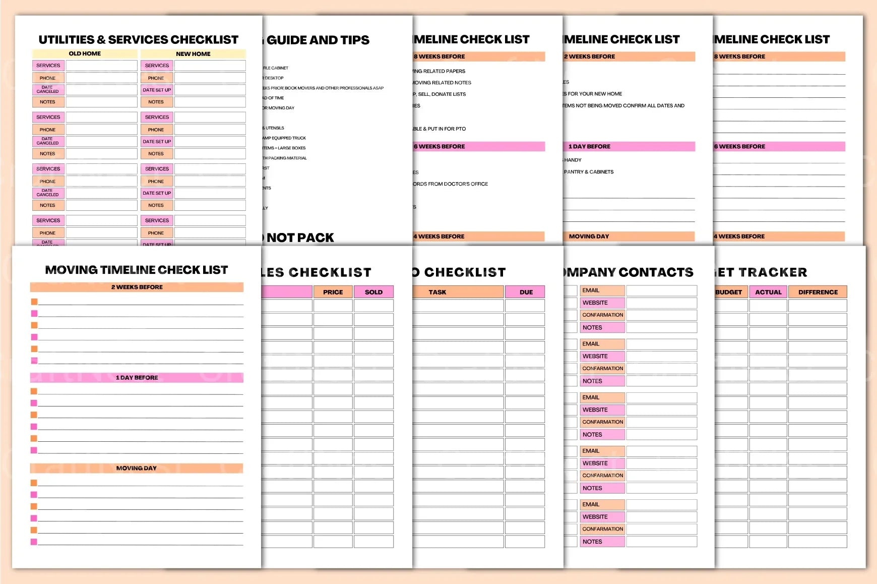 Moving Planner Guide - CraftNest - Digital Crafting and Art