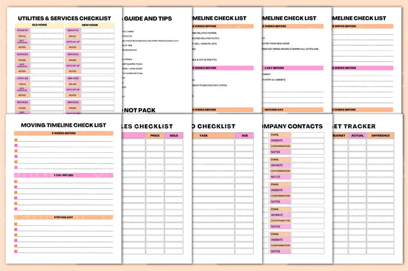 Moving Planner Guide - CraftNest - Digital Crafting and Art