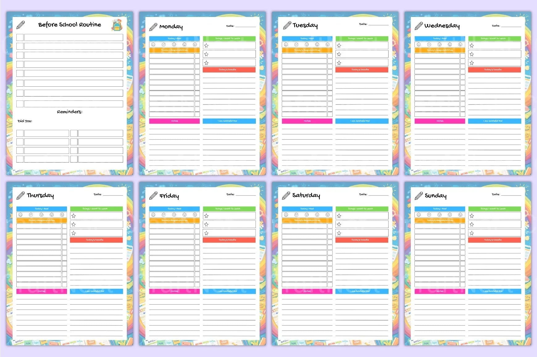 Academic Student Life Planner - CraftNest - Digital Crafting and Art