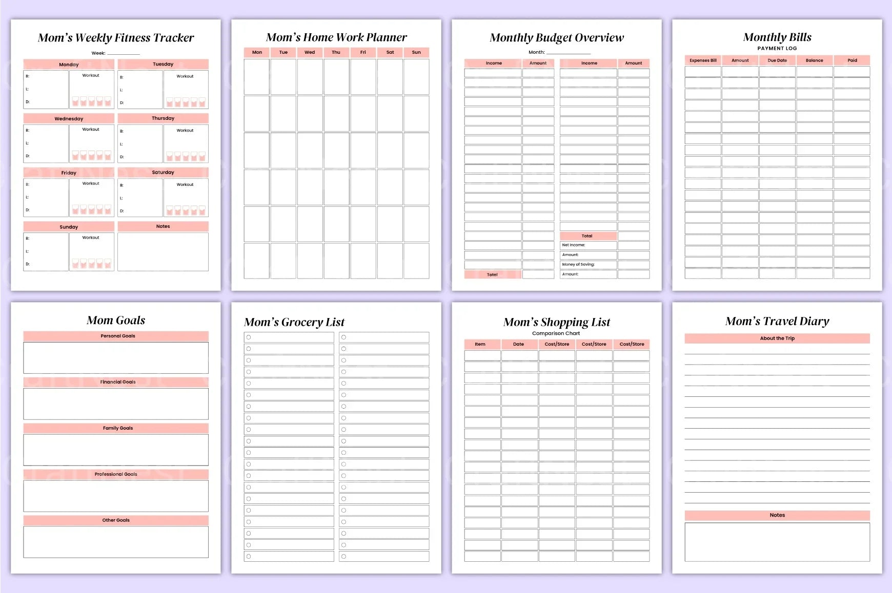 Busy Mom Life Organizer - CraftNest - Digital Crafting and Art