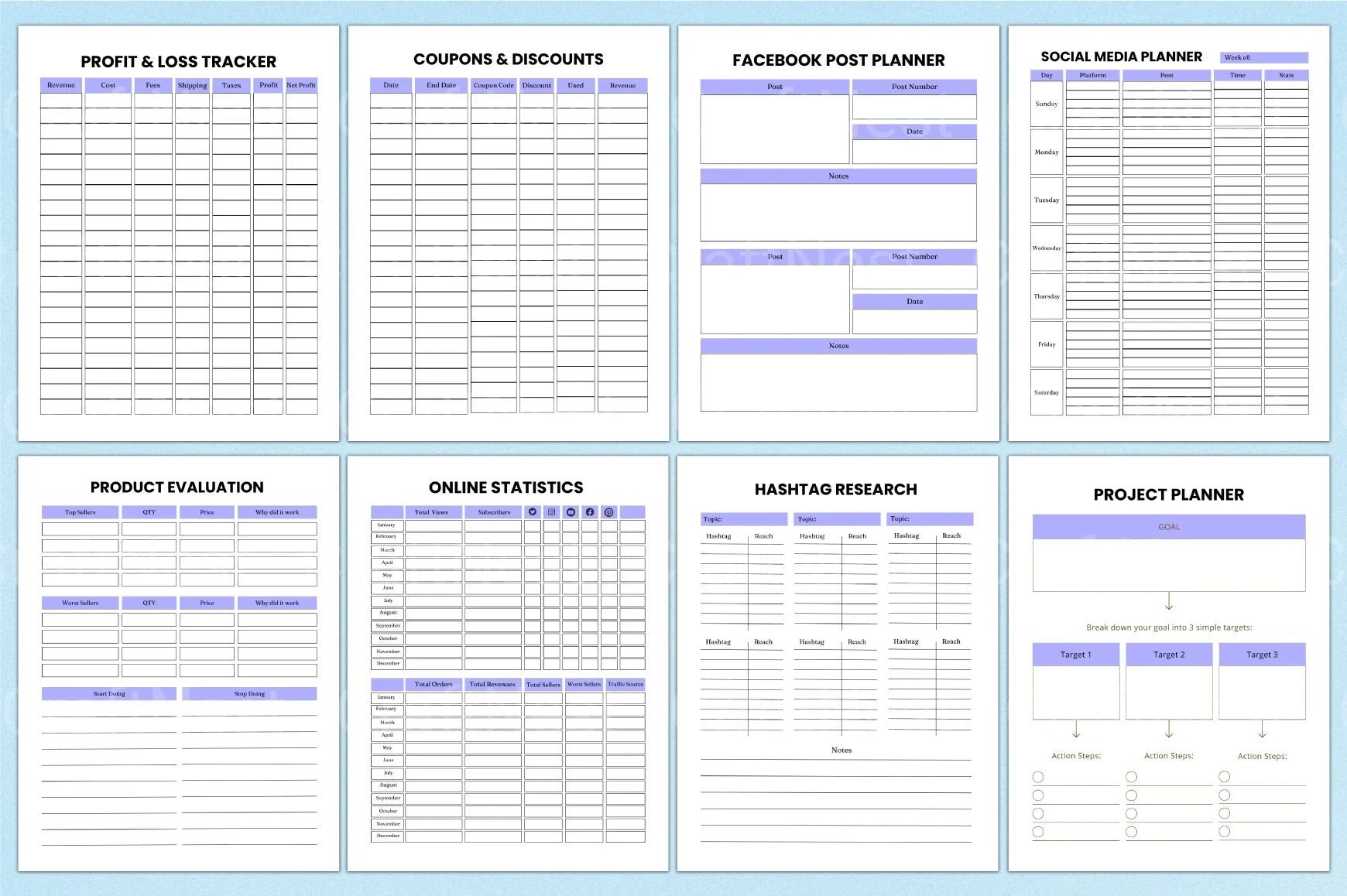 Shirt Business Planner Guide - CraftNest - Digital Crafting and Art