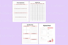 Mental Health Wellness Planner - CraftNest - Digital Crafting and Art