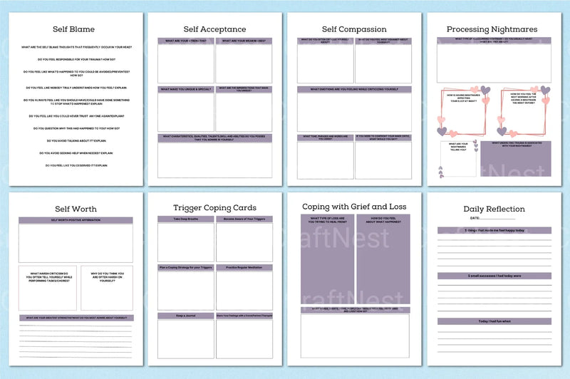 PTSD Trauma Processing Workbook - CraftNest - Digital Crafting and Art