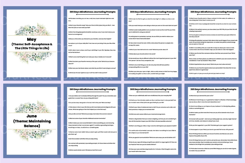 Mindfulness Journaling Prompts for Daily Reflection - CraftNest - Digital Crafting and Art