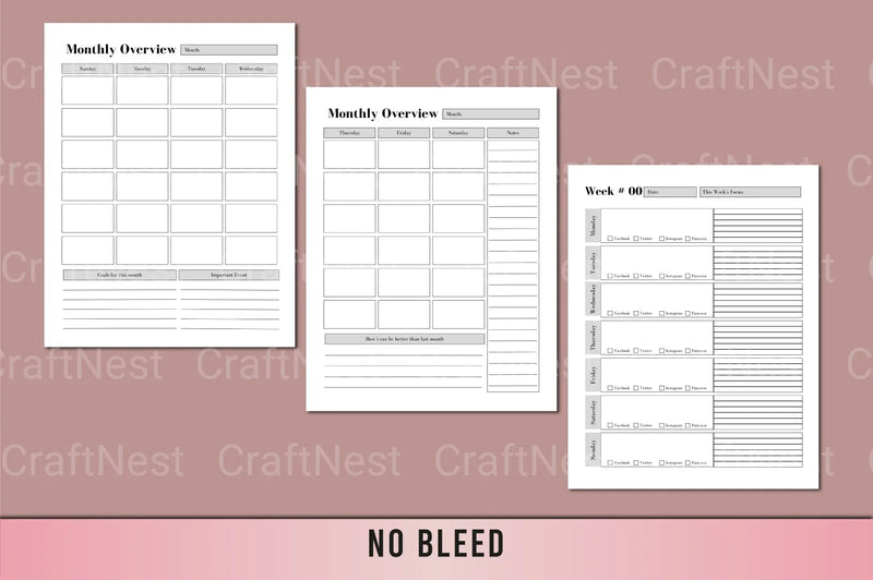 52-Week Social Media Post Planner - CraftNest - Digital Crafting and Art