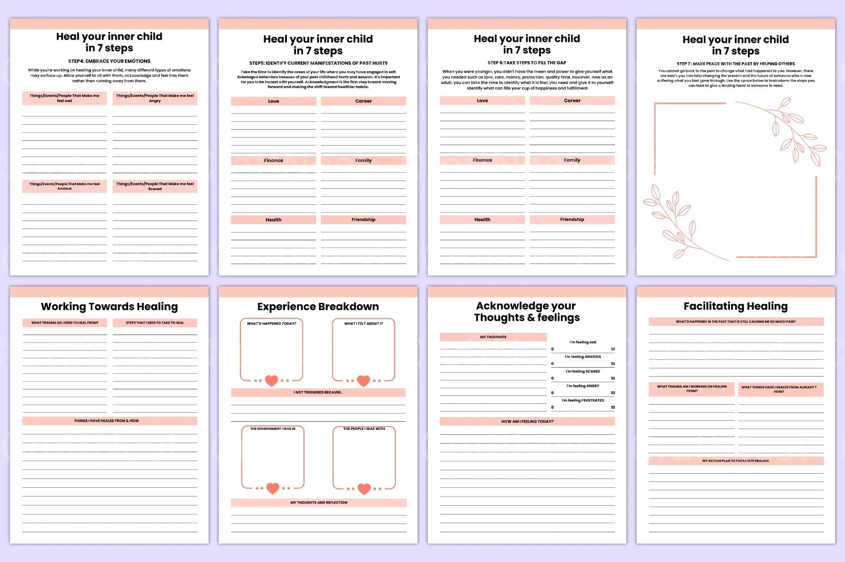PTSD Trauma Recovery Workbook - CraftNest - Digital Crafting and Art