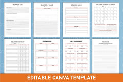 Wellness Planner Canva Interior Design - CraftNest - Digital Crafting and Art