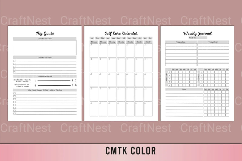 Weight Loss Self-Care Planner - CraftNest - Digital Crafting and Art