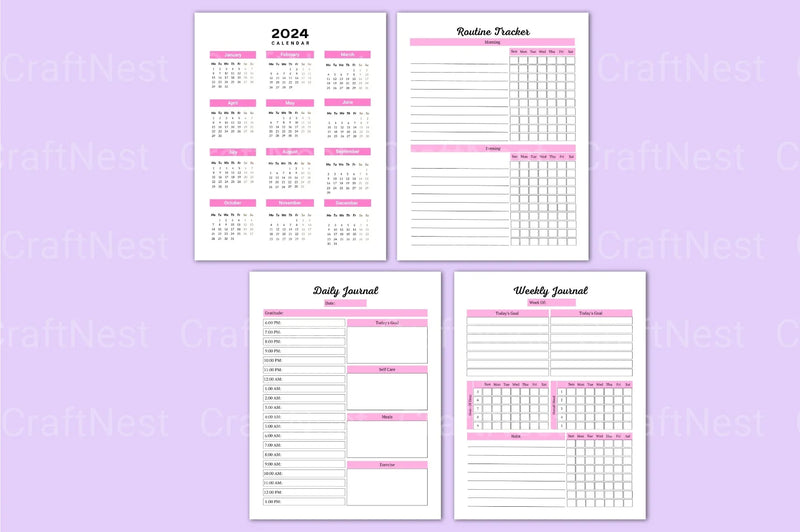 Self Growth Planner - CraftNest - Digital Crafting and Art