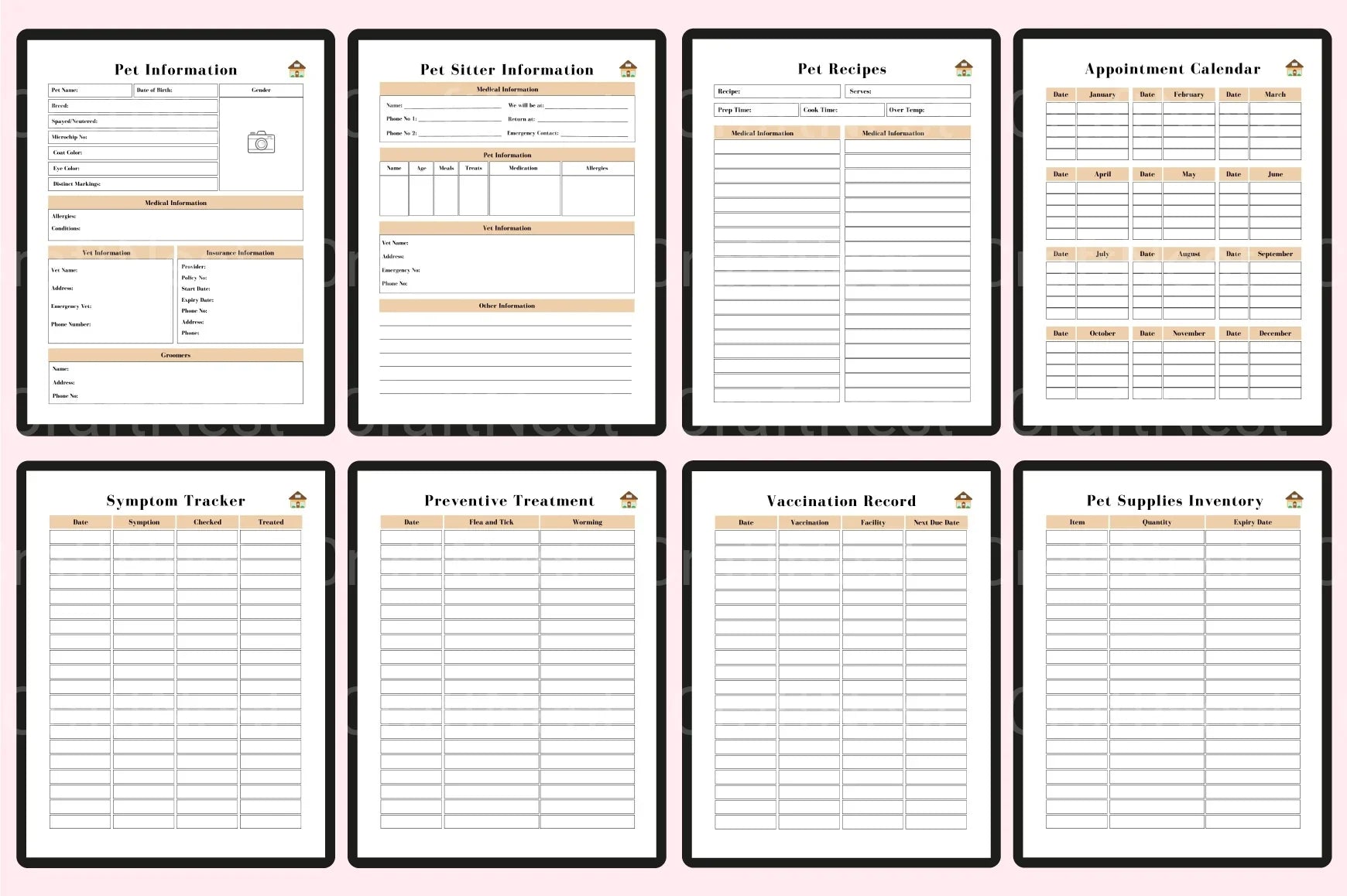 Pet Care Planner: Organize Your Pet's Health and Routine - CraftNest - Digital Crafting and Art