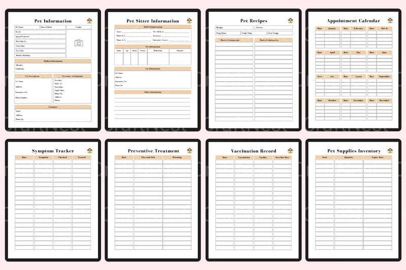 Pet Care Planner: Organize Your Pet's Health and Routine - CraftNest - Digital Crafting and Art