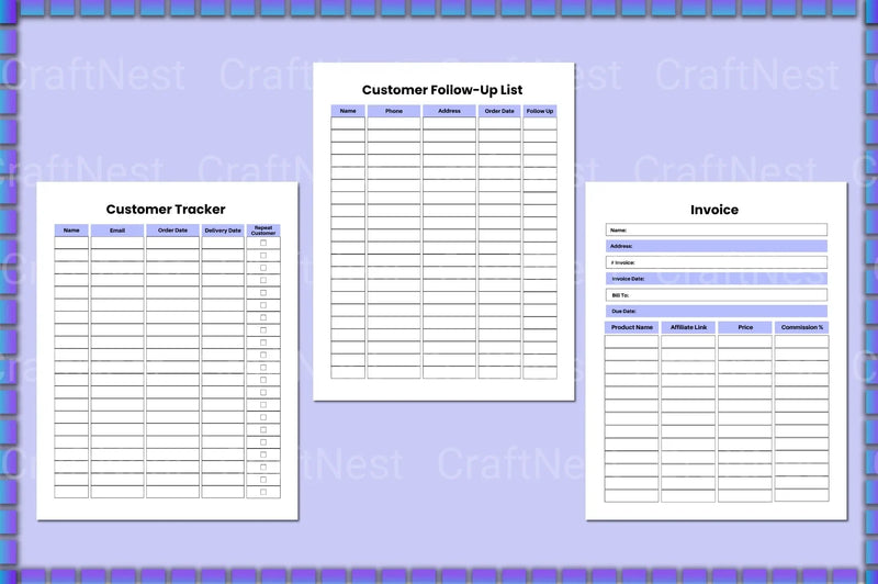 Craft Handmade Business Planner - CraftNest - Digital Crafting and Art