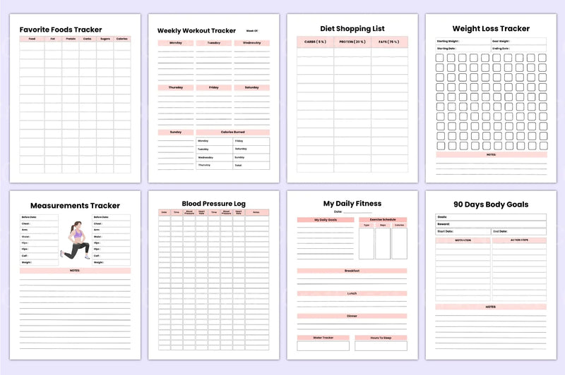Weight Loss Planner for Effective Results - CraftNest - Digital Crafting and Art