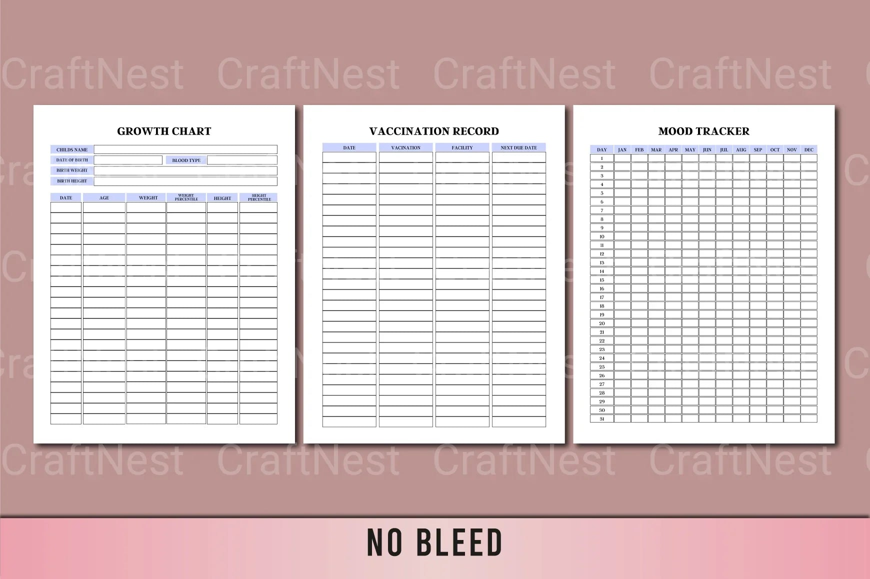 Medical Planner Template - CraftNest - Digital Crafting and Art