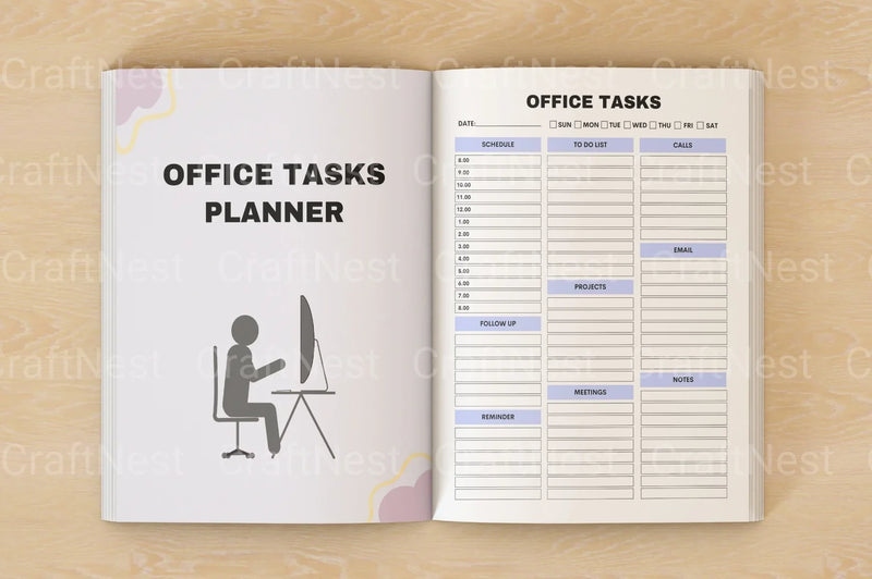 Office Tasks Planner - CraftNest - Digital Crafting and Art
