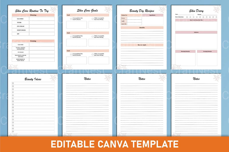 Beauty Planner Canva Template - CraftNest - Digital Crafting and Art