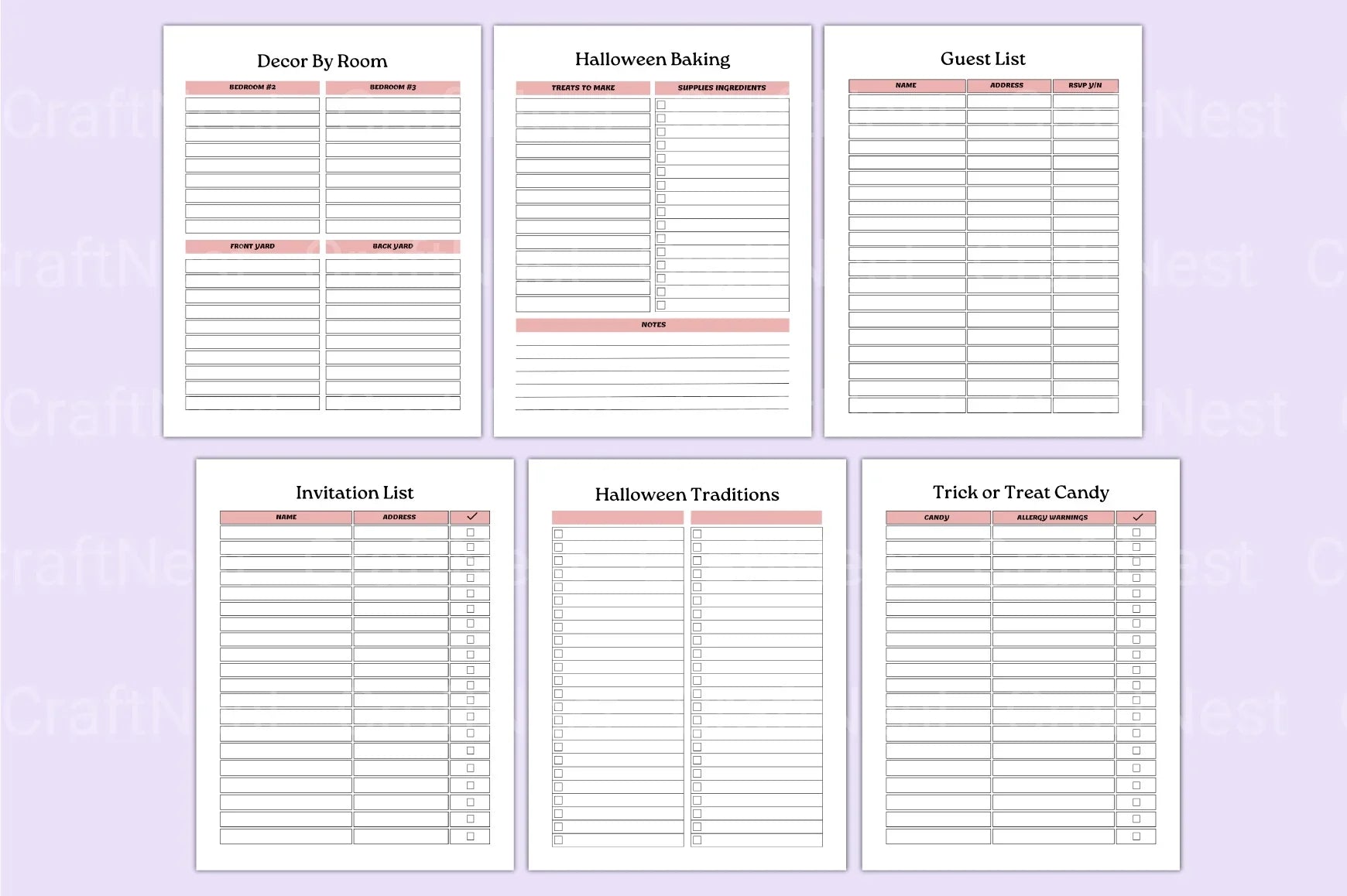 Halloween Planner Canva Template - CraftNest - Digital Crafting and Art