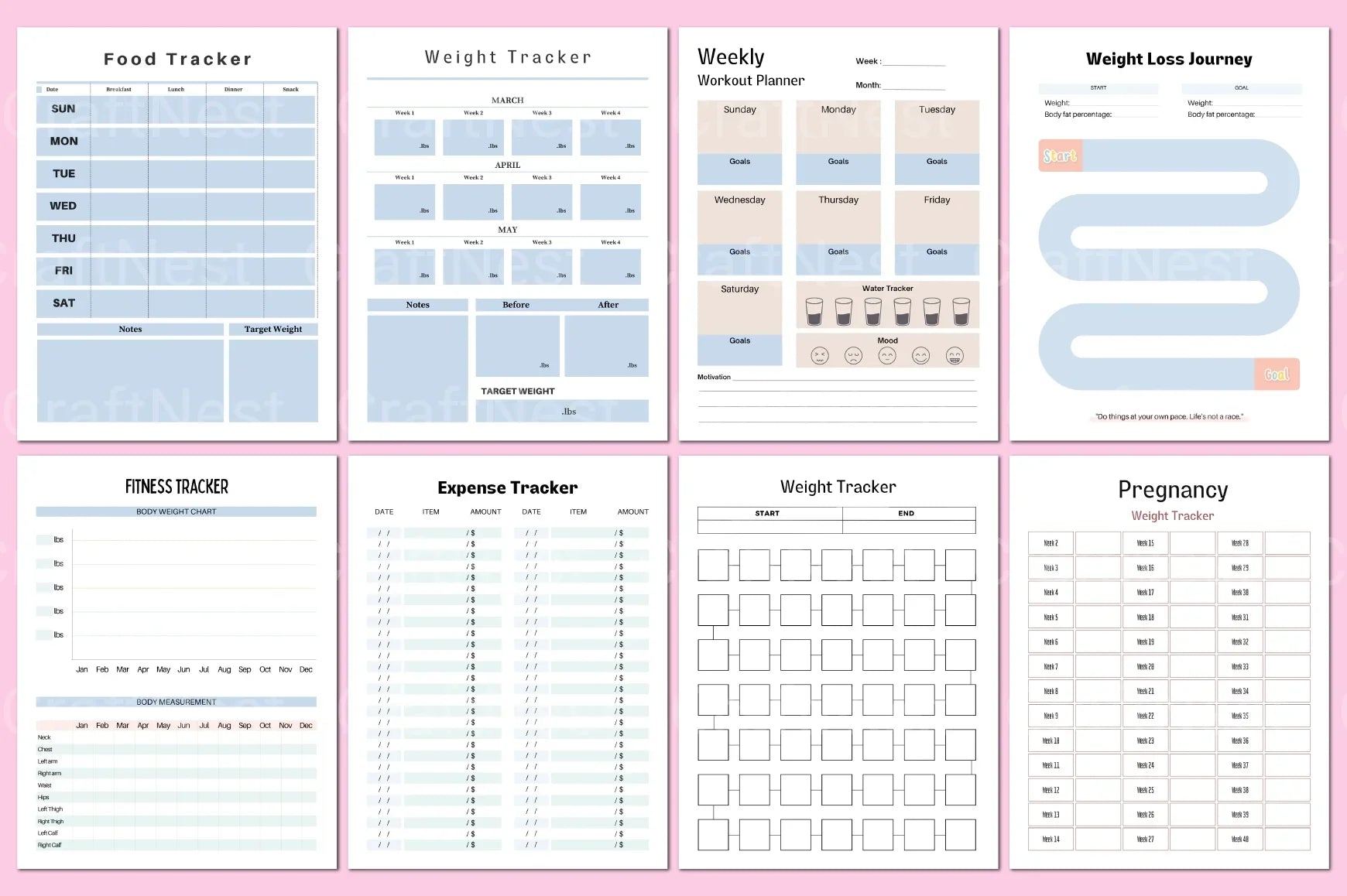 Fitness Planner Guide - CraftNest - Digital Crafting and Art