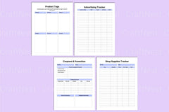 Online Shop Planner Template - CraftNest - Digital Crafting and Art