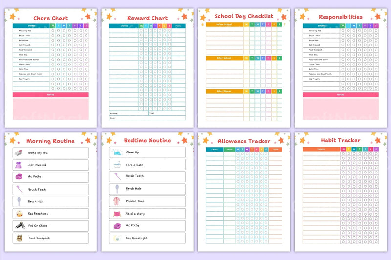 Kids Chore Chart for Task Management - CraftNest - Digital Crafting and Art