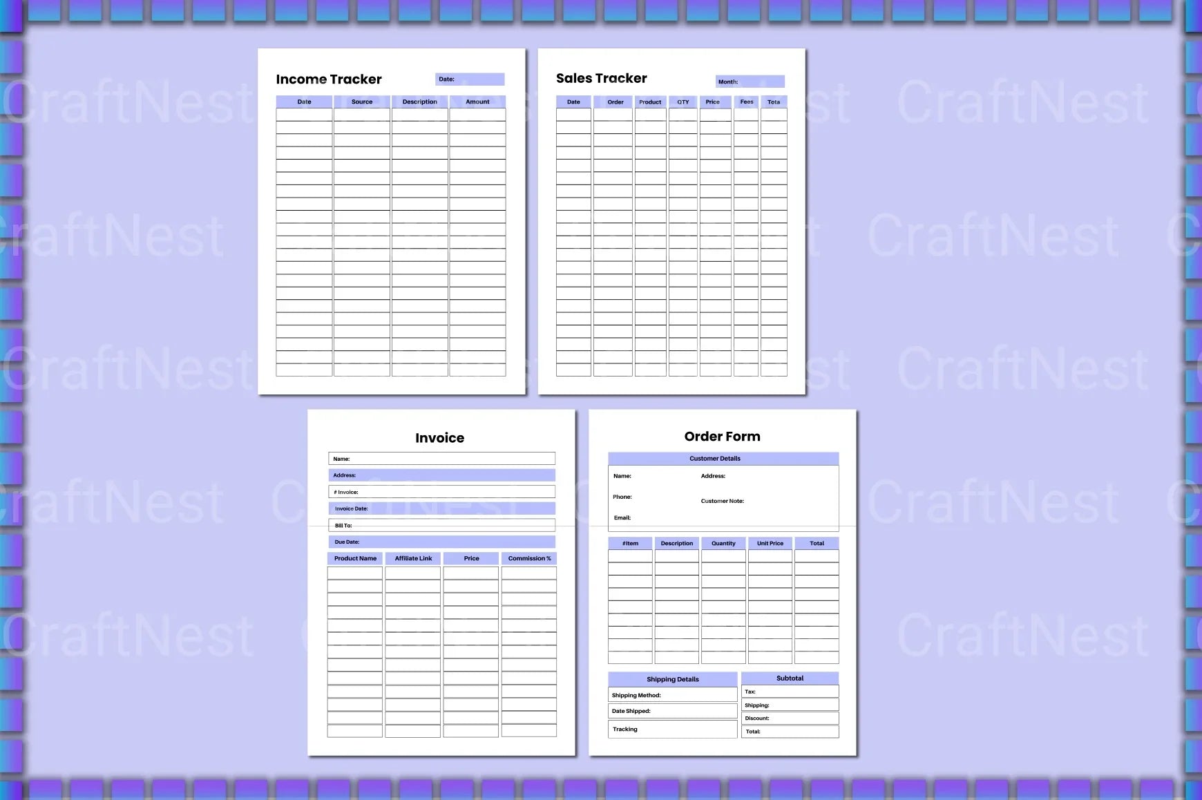 Craft Business Planner Guide - CraftNest - Digital Crafting and Art